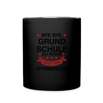 Grundschule Abschluss Grundschulabschluss Geschenk - Tasse einfarbig - Schwarz - Vorne