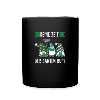 Garten-arbeit Gnome Gärtner Geschenk - Tasse einfarbig - Schwarz - Vorne