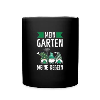 Garten-arbeit Gnome Gärtnern Geschenk - Tasse einfarbig - Schwarz - Vorne