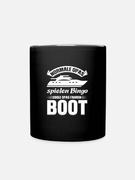 Boot Opa Großvater Geschenk - Tasse einfarbig - Schwarz