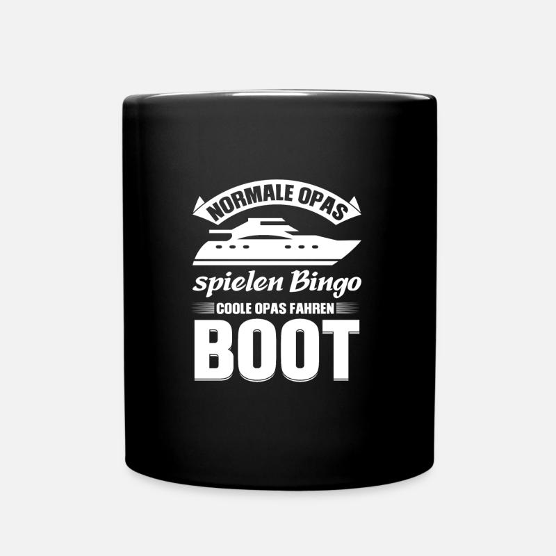 Boot Opa Großvater Geschenk - Tasse einfarbig - Schwarz
