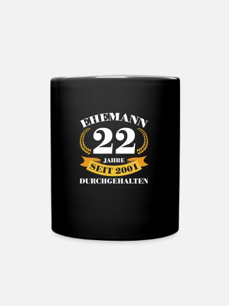 22. Hochzeitstag Ehemann Bronzehochzeit Geschenk - Tasse einfarbig - Schwarz