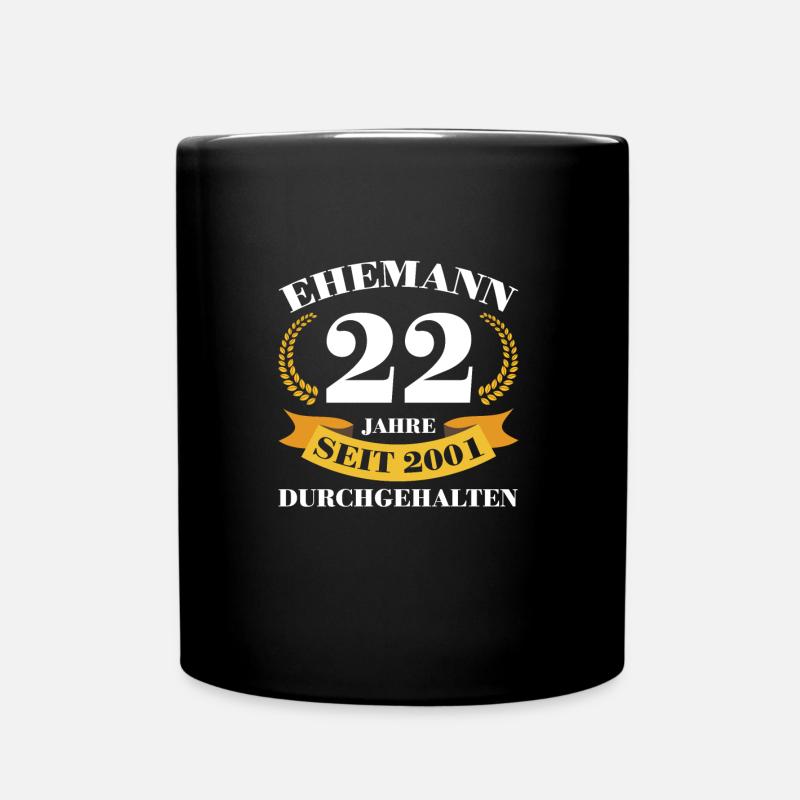 22. Hochzeitstag Ehemann Bronzehochzeit Geschenk - Tasse einfarbig - Schwarz
