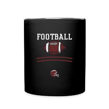 Football - Football - Tasse einfarbig - Schwarz - Vorne