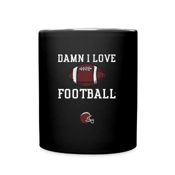 Damn I Love Football - Football - Full Colour Mug - black - Front