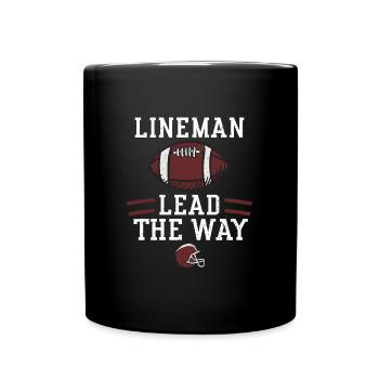 Lineman Lead The Way - Football - Mug uni - noir - Devant