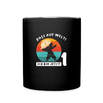1.Geburtstag Dabbing 1 Jahr alt Geschenk - Tasse einfarbig - Schwarz - Vorne