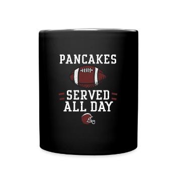 Crêpes servies toute la journée - Football - Mug uni - noir - Devant