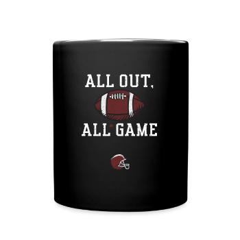 All out, all game - Football - Tasse einfarbig - Schwarz - Vorne