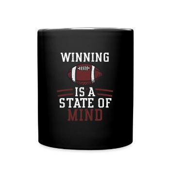 Winning is a state of mind - Full Colour Mug - black - Front
