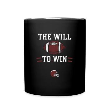 La volonté de gagner - Football - Mug uni - noir - Devant