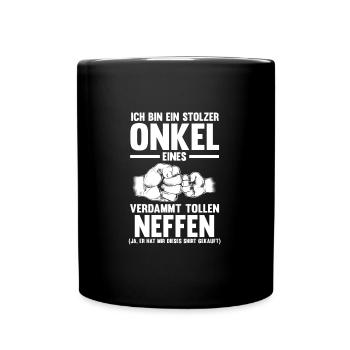 Papa Familie Vater Geschenk - Tasse einfarbig - Schwarz - Vorne