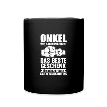 Stiefvater Familie Stiefpapa Geschenk - Tasse einfarbig - Schwarz - Vorne