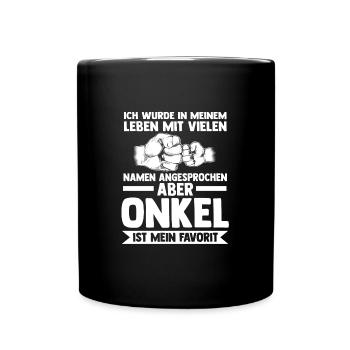 Papa & Stiefvater Familie Papa Geschenk - Tasse einfarbig - Schwarz - Vorne