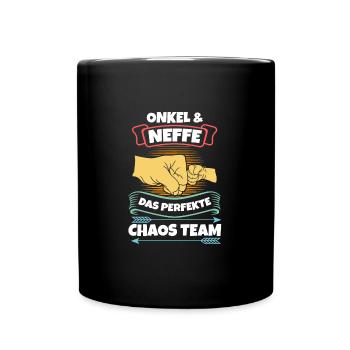 Patenonkel Familie Taufpate Geschenk - Tasse einfarbig - Schwarz - Vorne