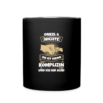 Stiefvater Familie Stiefpapa Geschenk - Tasse einfarbig - Schwarz - Vorne