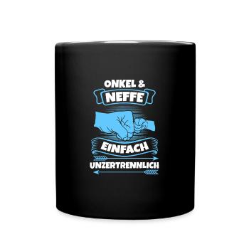 Onkel & Neffe Familie Onkels Geschenk - Tasse einfarbig - Schwarz - Vorne