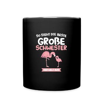 Papa & Opa Familie Papa Geschenk - Tasse einfarbig - Schwarz - Vorne