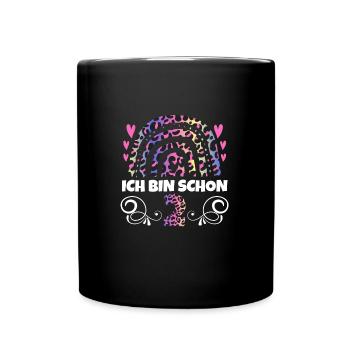 1.Geburtstag Regenbogen 1 Jahr alt Geschenk - Tasse einfarbig - Schwarz - Vorne