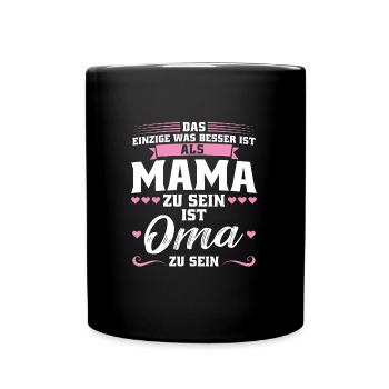 Grossmutter Oma Omas Geschenk - Tasse einfarbig - Schwarz - Vorne