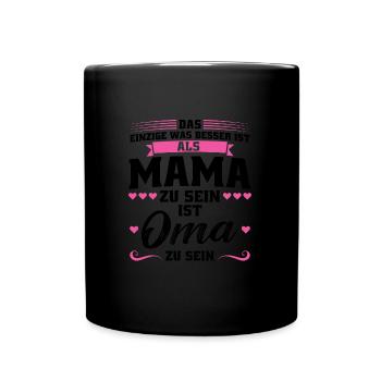 Grossmutter Oma Omas Geschenk - Tasse einfarbig - Schwarz - Vorne