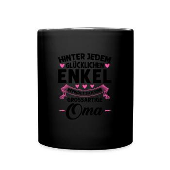 Grossmutter Oma Omas Geschenk - Tasse einfarbig - Schwarz - Vorne