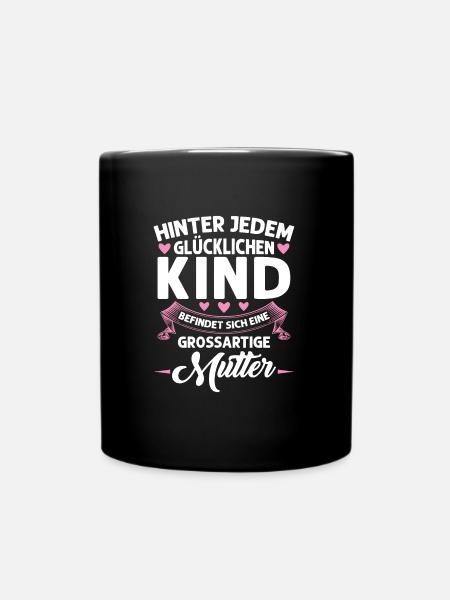 Mutter Mama Tochter Geschenk - Tasse einfarbig - Schwarz