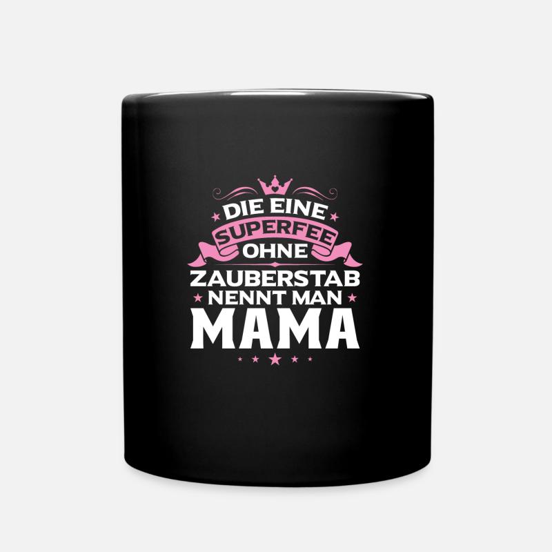 Mutter Mama Tochter Geschenk - Tasse einfarbig - Schwarz