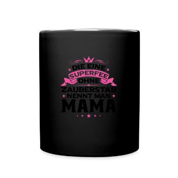 Mutter Mama Tochter Geschenk - Tasse einfarbig - Schwarz - Vorne