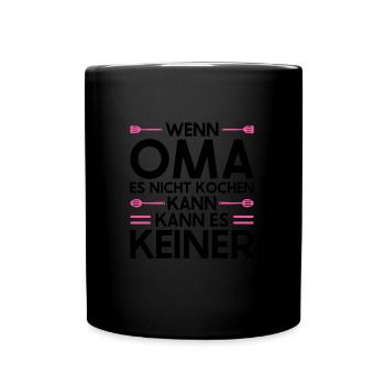 Grossmutter Oma Omas Geschenk - Tasse einfarbig - Schwarz - Vorne