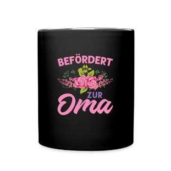 Grossmutter Oma Omas Geschenk - Tasse einfarbig - Schwarz - Vorne