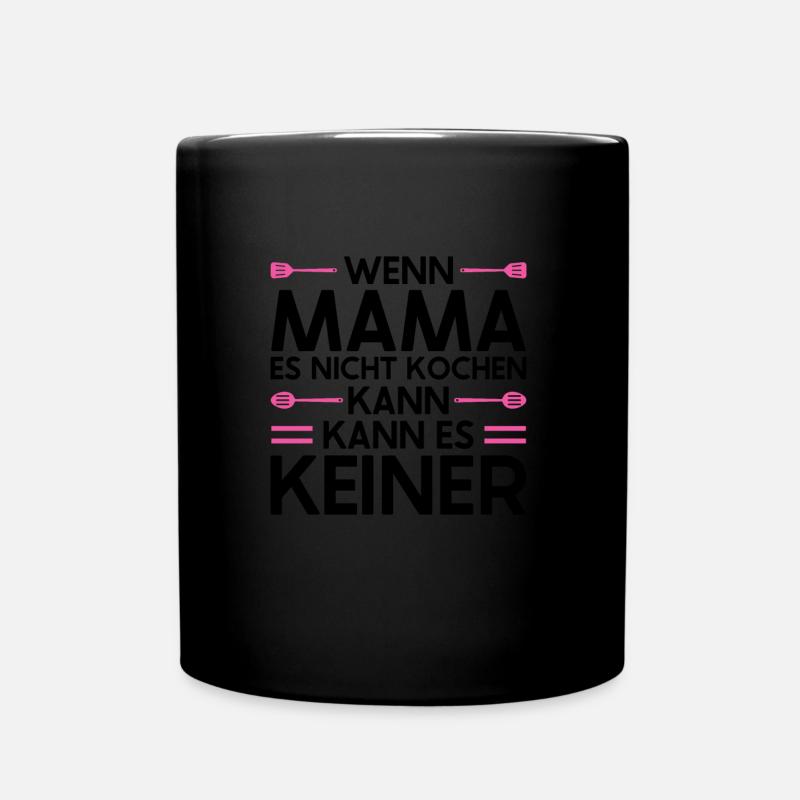 Mutter Mama Tochter Geschenk - Tasse einfarbig - Schwarz