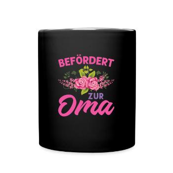Grossmutter Oma Omas Geschenk - Tasse einfarbig - Schwarz - Vorne