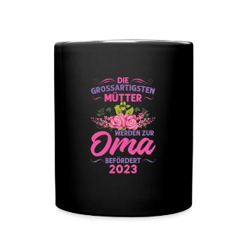 Grossmutter Oma Omas Geschenk - Tasse einfarbig - Schwarz - Vorne