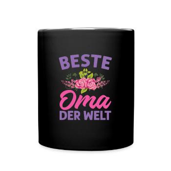 Grossmutter Oma Omas Geschenk - Tasse einfarbig - Schwarz - Vorne
