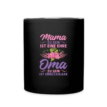 Grossmutter Oma Omas Geschenk - Tasse einfarbig - Schwarz - Vorne