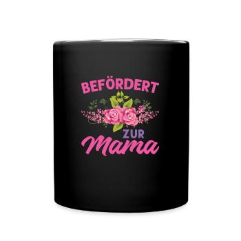 Mutter Mama Tochter Geschenk - Tasse einfarbig - Schwarz - Vorne