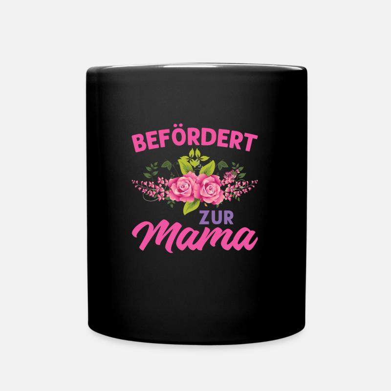 Mutter Mama Tochter Geschenk - Tasse einfarbig - Schwarz