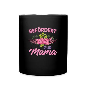 Mutter Mama Tochter Geschenk - Tasse einfarbig - Schwarz - Vorne