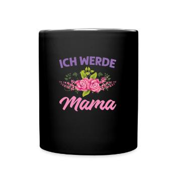 Mutter Mama Tochter Geschenk - Tasse einfarbig - Schwarz - Vorne