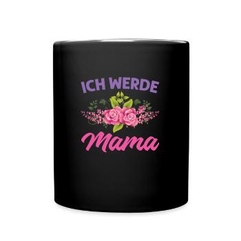 Mutter Mama Tochter Geschenk - Tasse einfarbig - Schwarz - Vorne