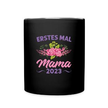 Mutter Mama Tochter Geschenk - Tasse einfarbig - Schwarz - Vorne