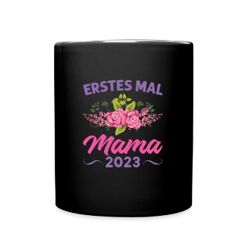 Mutter Mama Tochter Geschenk - Tasse einfarbig - Schwarz - Vorne
