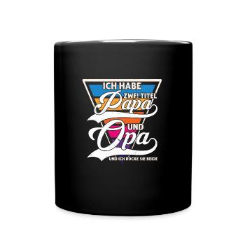 Grossvater opa Opas Geschenk - Tasse einfarbig - Schwarz - Vorne