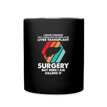 Lebertransplantation Chirurgie Lebertransplantatio - Tasse einfarbig - Schwarz - Vorne
