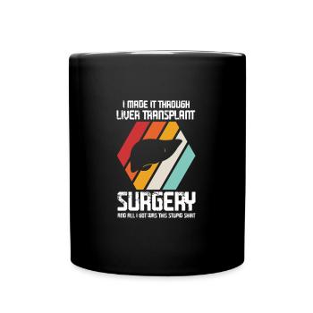 Lebertransplantation Chirurgie Lebertransplantatio - Tasse einfarbig - Schwarz - Vorne
