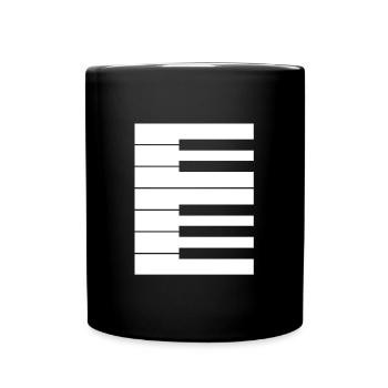 Klavier Tastatur Oktave perfektes Outfit Pianist - Tasse einfarbig - Schwarz - Vorne