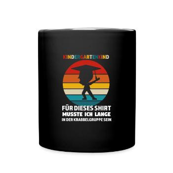 Kindergarten Anfang Kindergartenkind Geschenk - Tasse einfarbig - Schwarz - Vorne