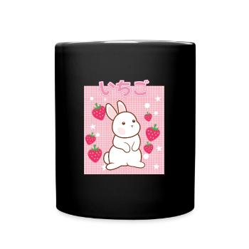 Cottagecore Erdbeermilch Otaku Anime Japanischer M - Tasse einfarbig - Schwarz - Vorne