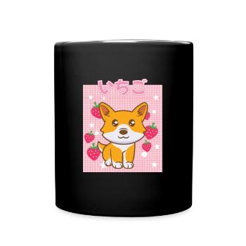Cottagecore Erdbeermilch Otaku Anime Japanischer M - Tasse einfarbig - Schwarz - Vorne